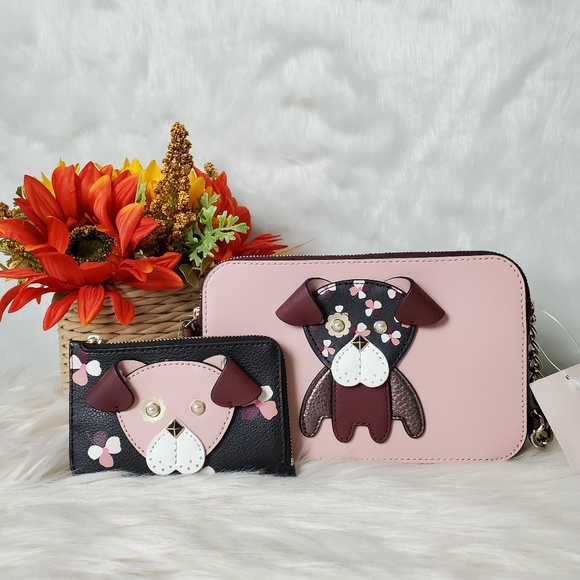 kate spade Handbags - Kate Spade Floral Pup Crossbody and Wallet